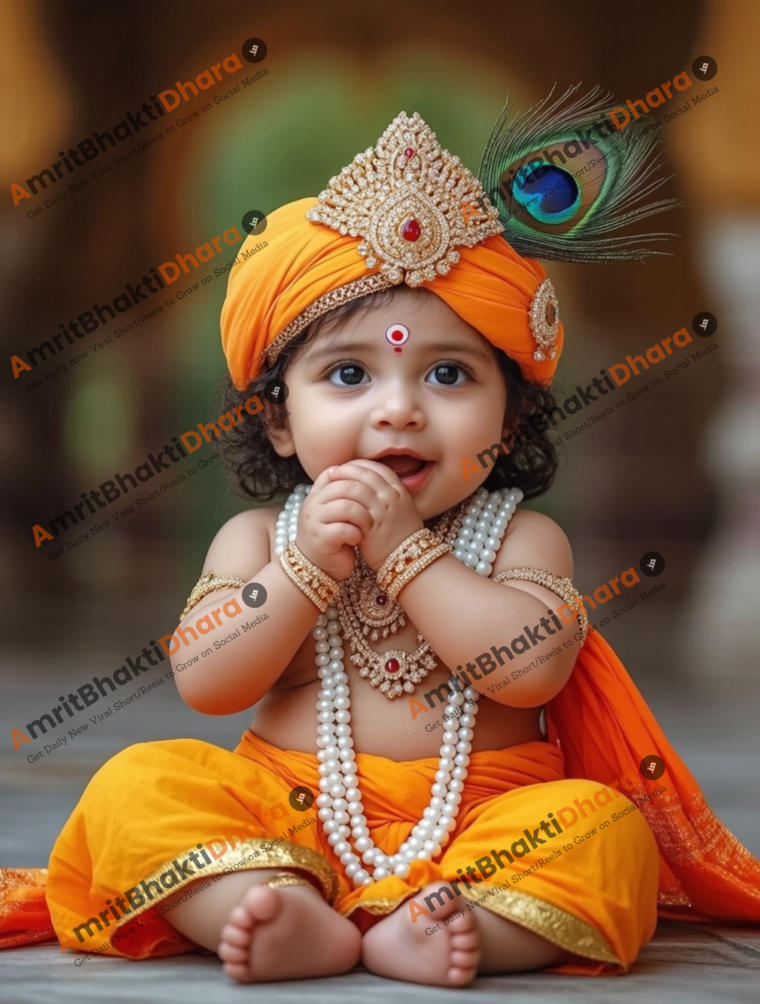 Little Krishna Hyper Realistic (Set of 5 Images) - Image 2