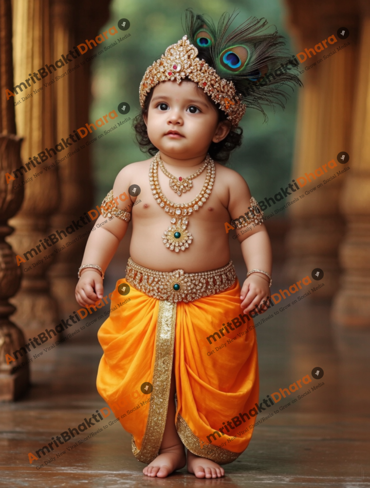 Little Krishna Hyper Realistic (Set of 5 Images) - Image 3