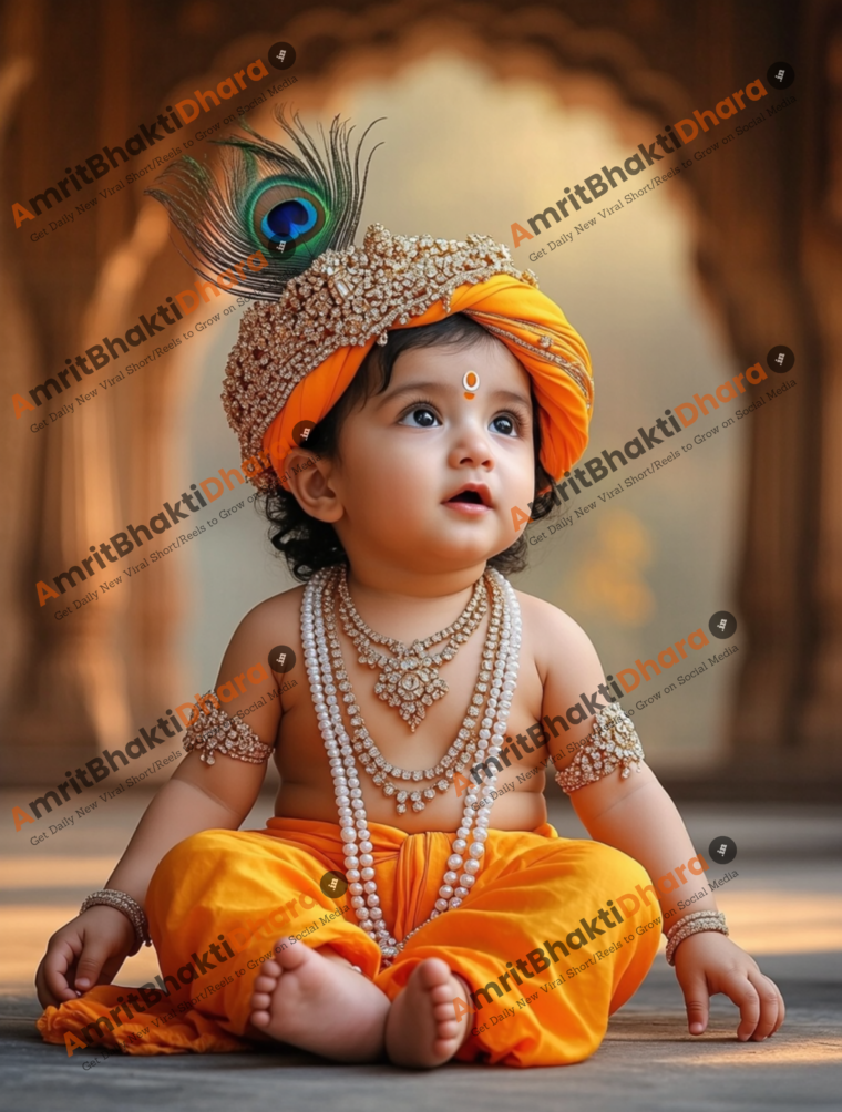 Little Krishna Hyper Realistic (Set of 5 Images) - Image 4