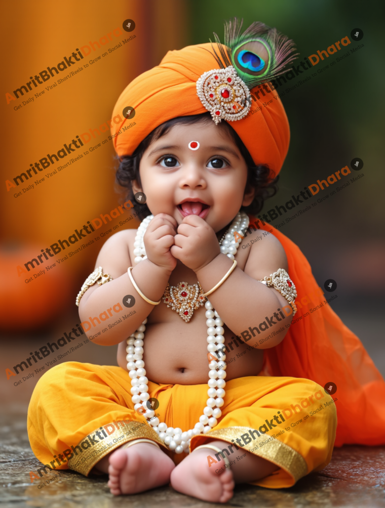 Little Krishna Hyper Realistic (Set of 5 Images) - Image 5