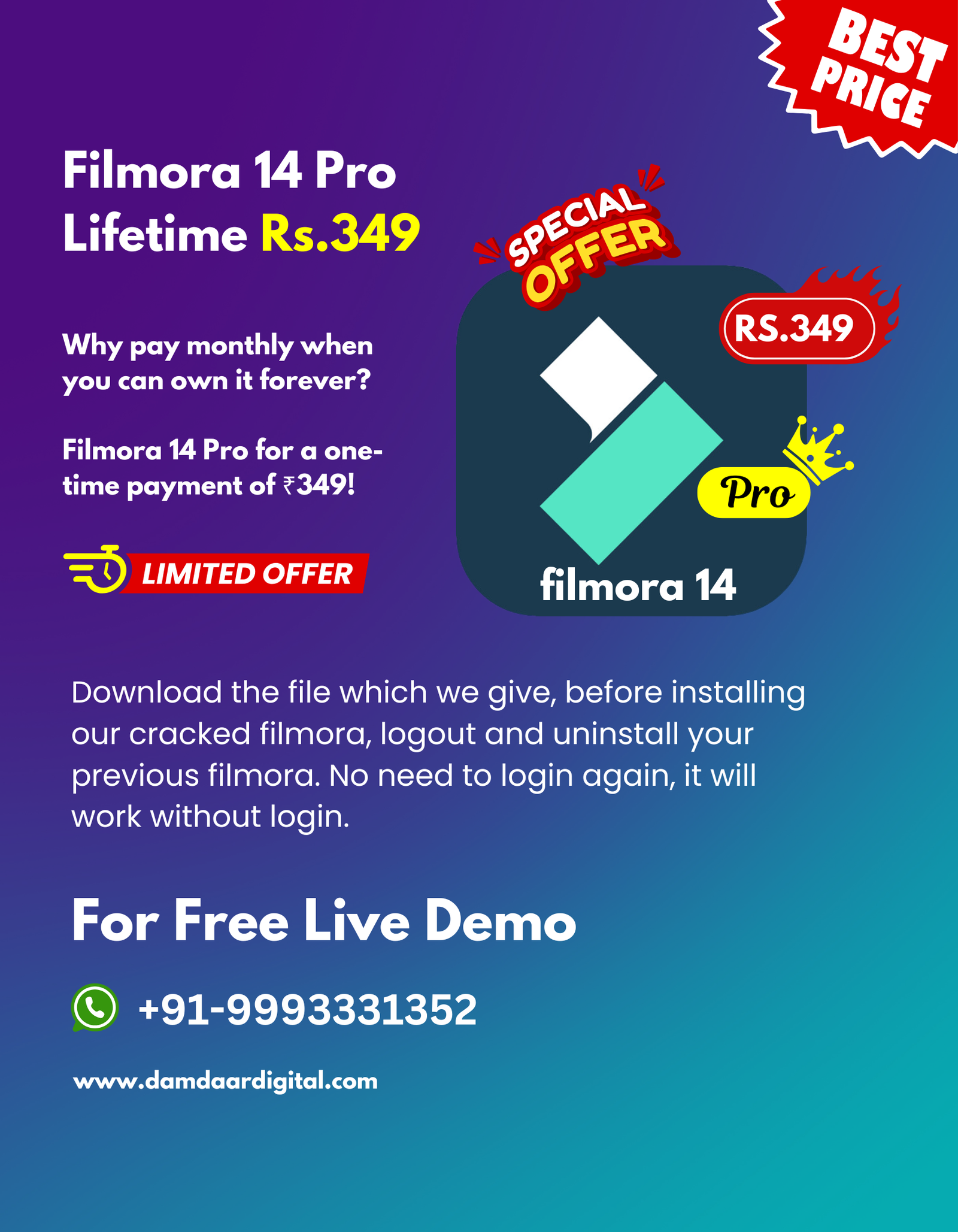 Filmora Pro 14 Lifetime Access