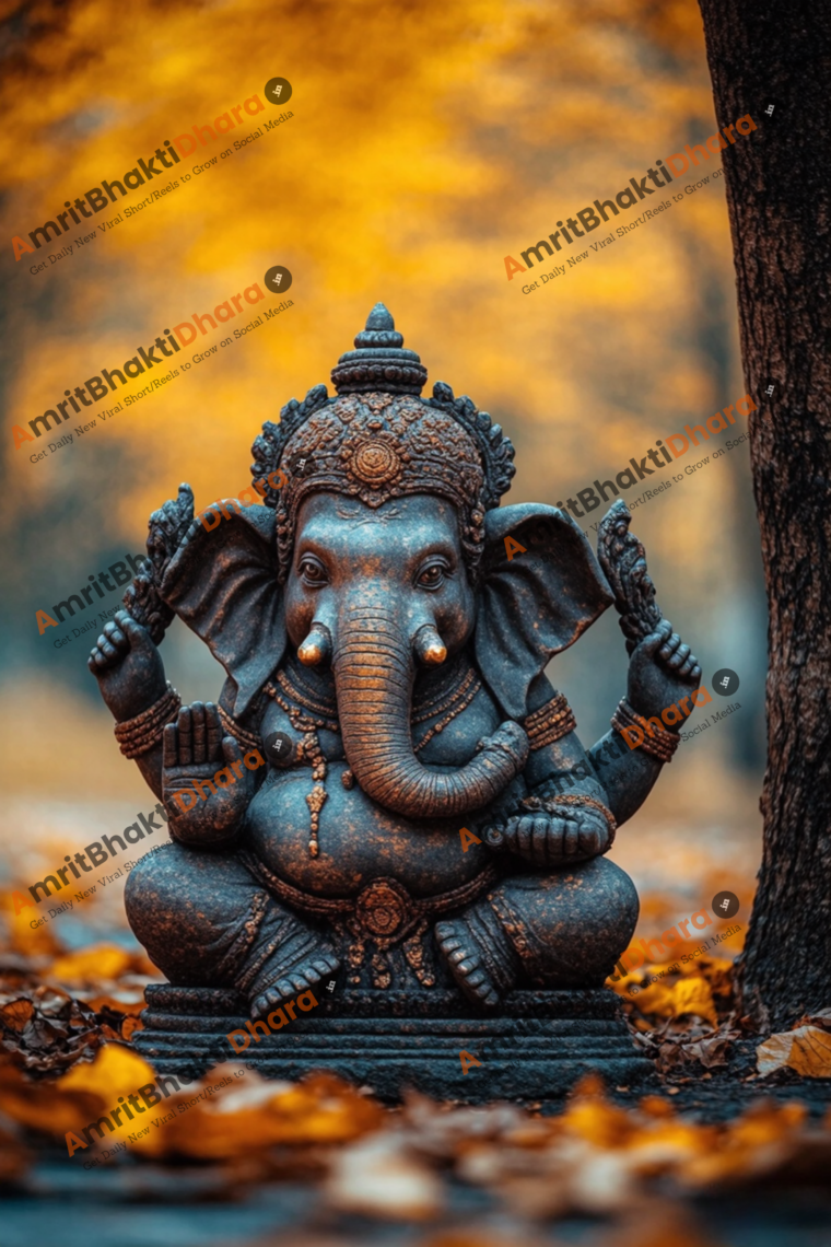 Majestic Lord Ganesha (Set of 4 Images) - Image 3