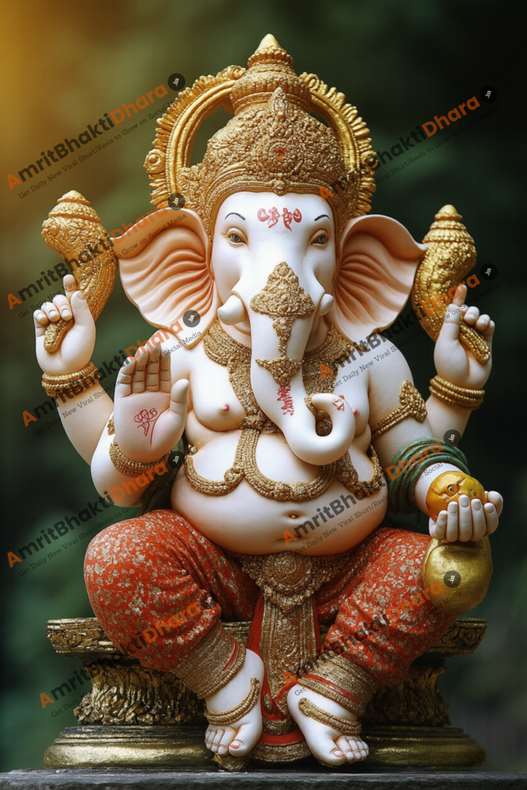 Majestic Lord Ganesha (Set of 4 Images) - Image 4