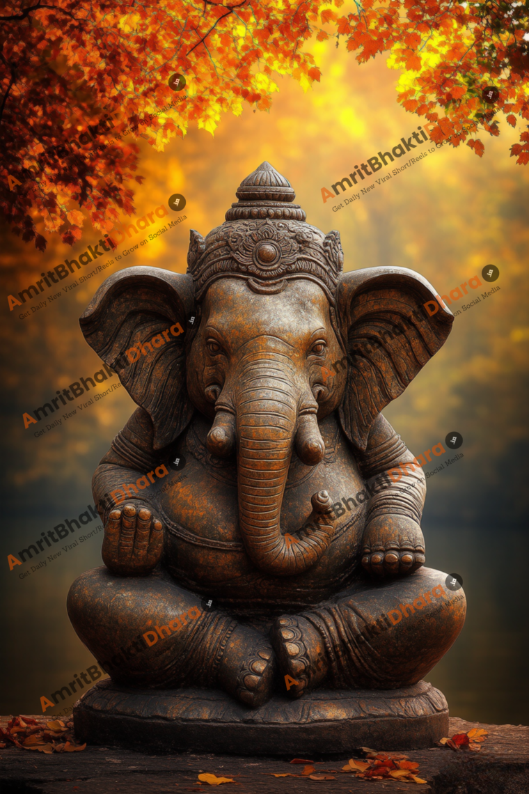 Majestic Lord Ganesha (Set of 4 Images) - Image 2