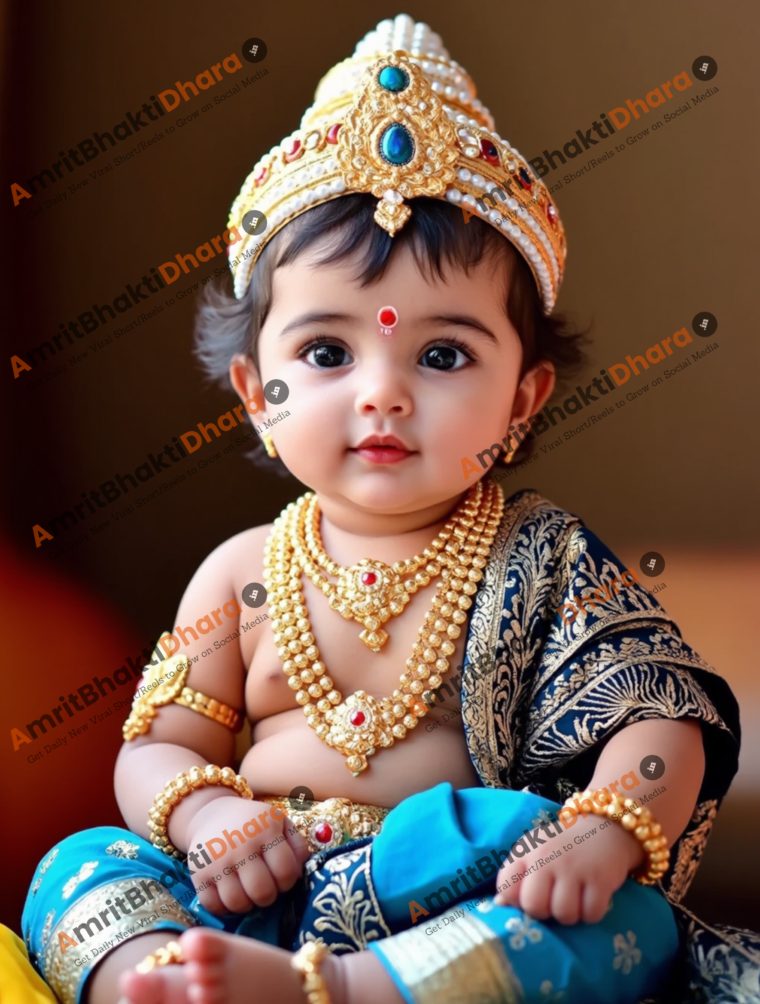 Spiritual Baby Krishna (Set of 4 Images) - Image 5