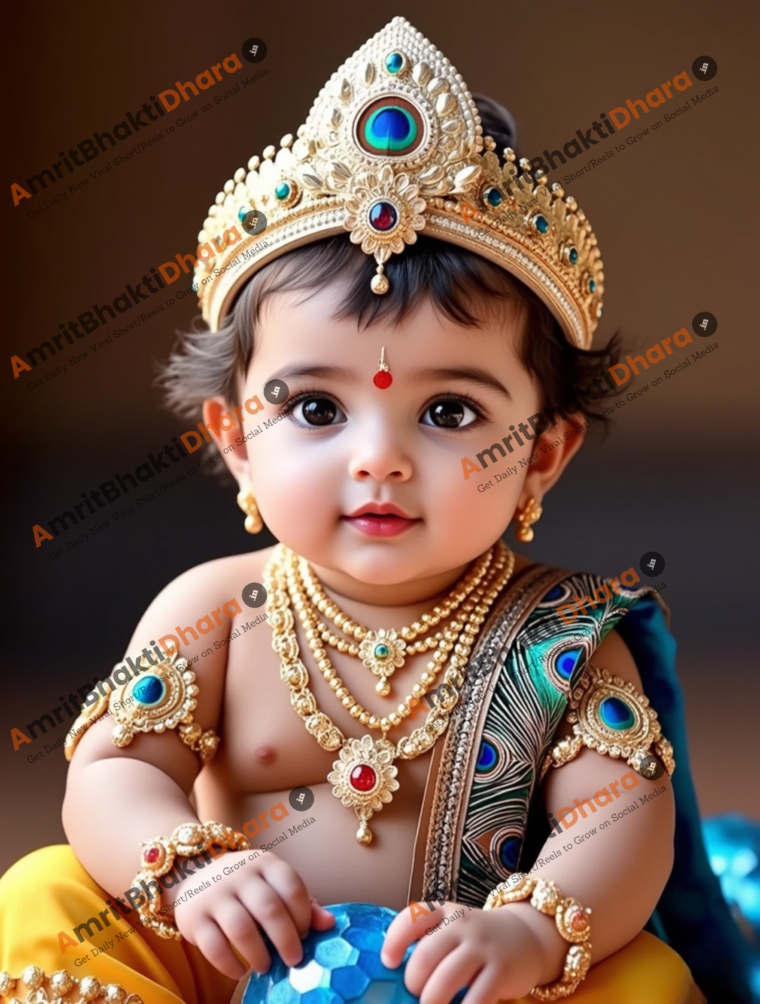 Spiritual Baby Krishna (Set of 4 Images) - Image 2