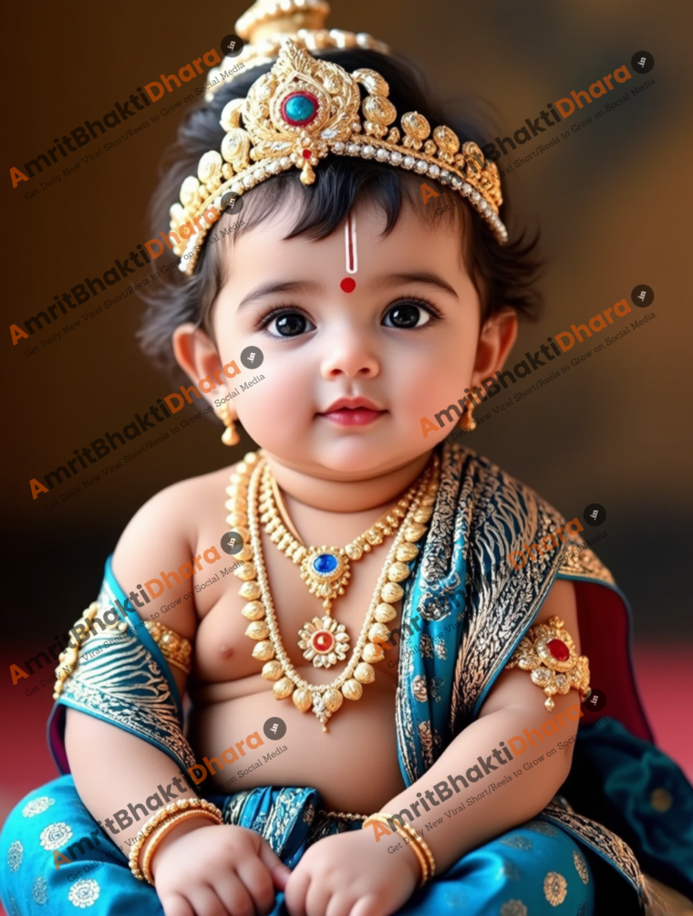 Spiritual Baby Krishna (Set of 4 Images) - Image 3