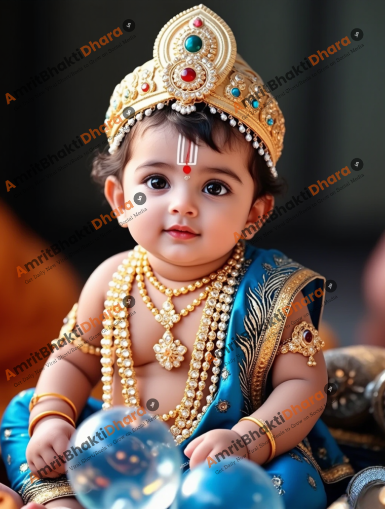 Spiritual Baby Krishna (Set of 4 Images) - Image 4