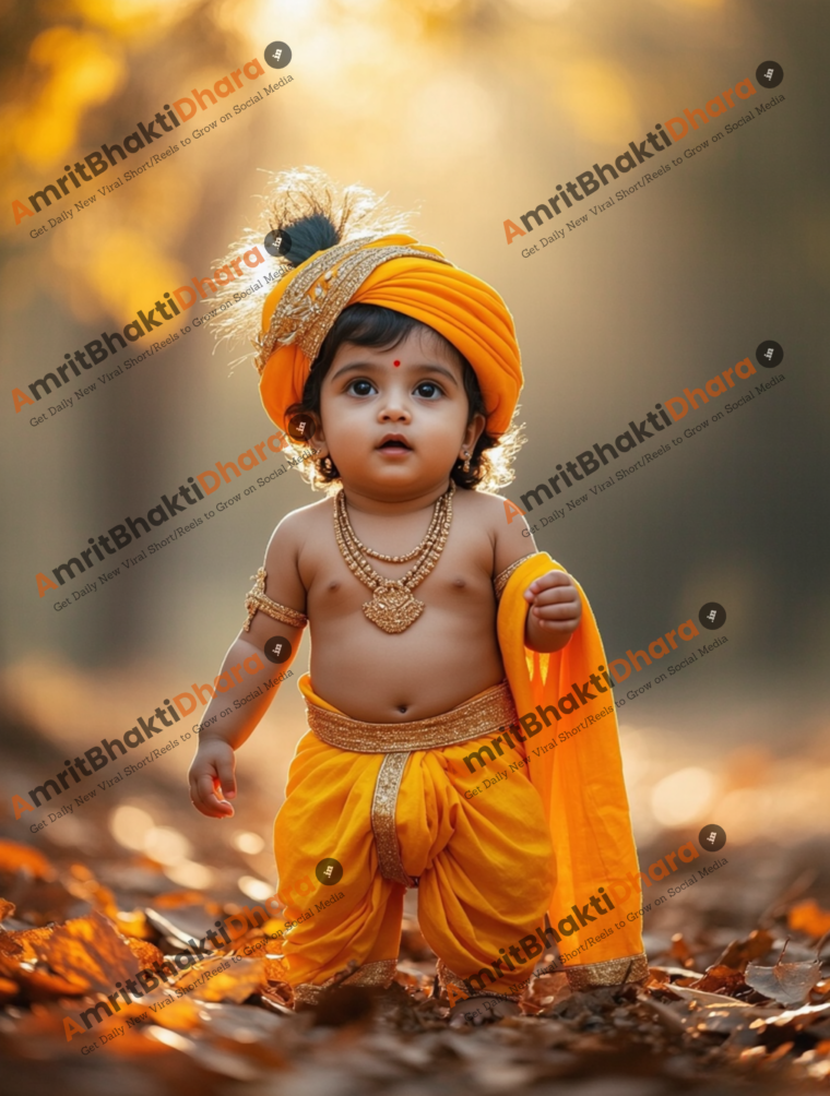 Golden Glow Bal Krishna (Set of 4 Images) - Image 4