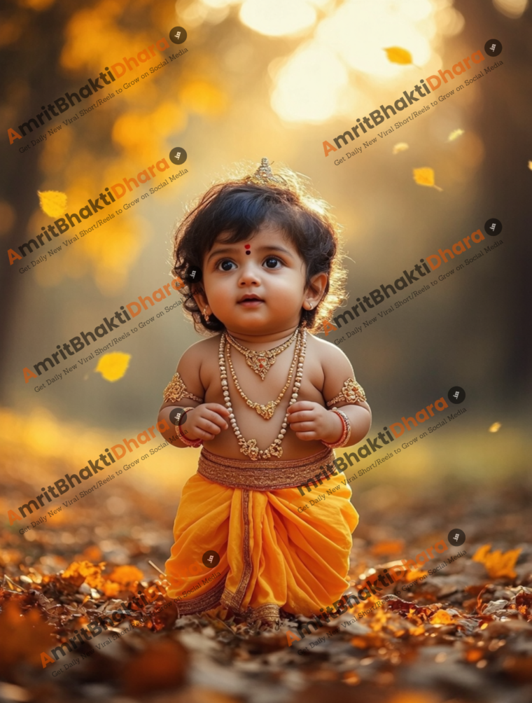 Golden Glow Bal Krishna (Set of 4 Images) - Image 2